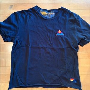 Aviator Nation Black Tee with Rainbow Emblem